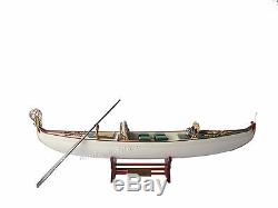 Venetian Gondola Italian Rowing Boat Assembled 23 Built Handmade Wooden Model