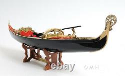 Venetian Gondola Wooden Work Boat Model 23 Handcrafted Fully Assembled New