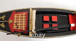 Venetian Venice Italian Gondola Wooden Ferry Work Boat Model 23 Fully Assembled