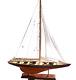 Very Fine Quality Planked Model Sailboat Sloop 28l 34t All Brass Fittings