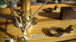 Very Fine Quality Planked Model Sailboat Sloop 28L 34T all Brass Fittings