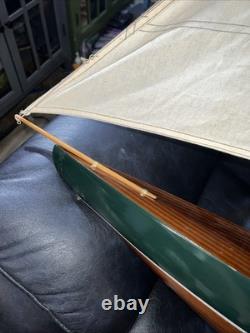 Very Fine Quality Wood Model Sailboat Sloop Yacht 37L 42T all Brass Fittings