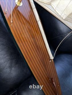 Very Fine Quality Wood Model Sailboat Sloop Yacht 37L 42T all Brass Fittings