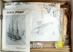 Very Old Rare Aeropiccola HMS Prince Vascello Inglese 1670 Ship Wood Model 1140