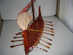 Viking Dragon boat high quality hand made wooden model ship 24