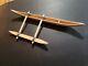 Vintage 16 X 6 Hand Carved Canoe Boat Wooden Model