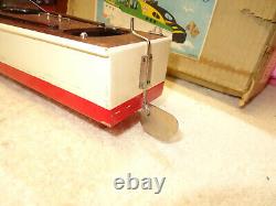 Vintage 1955 Rico Wooden Model Battery Operated Speed Boat W Box Japan