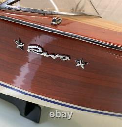 Vintage 1960's RIVA 33 Handmade Wooden Working Boat Model