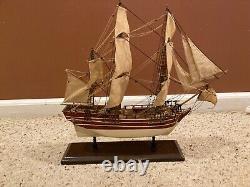 Vintage 1970 BOUNTY Wooden Replica Nautical Merchant Ship Fully Assembled