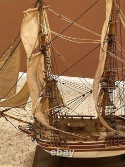 Vintage 1970 BOUNTY Wooden Replica Nautical Merchant Ship Fully Assembled