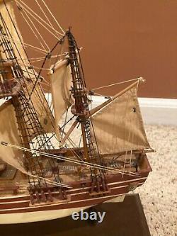 Vintage 1970 BOUNTY Wooden Replica Nautical Merchant Ship Fully Assembled