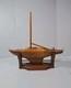 Vintage 1975 Handmade By Mark Freeze Wooden Pond Yacht Model As Is