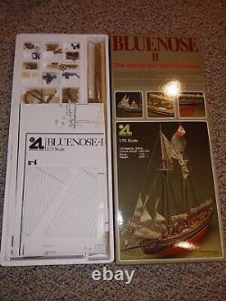 Vintage 1985 Mint In Box Sealed Bluenose Schooner Ship Sailboat Wood Model Kit