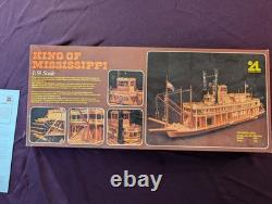 Vintage 1987 Artesania Latina King of the Mississippi Model Wood Ship 180 New