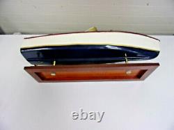 Vintage 19 1/2 Long Chris Craft Wood Boat Speedboat Model & Display Stand