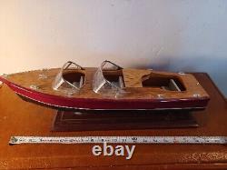 Vintage 19 Inch chris craft wood model Display Boat Awesome Looking (U33)