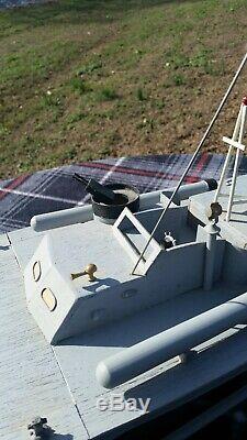 Vintage 33 Inch Wood Pt 109 Torpedo Boat Radio Control Model World War 2 Two II