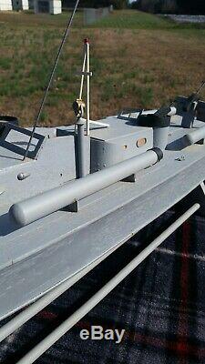 Vintage 33 Inch Wood Pt 109 Torpedo Boat Radio Control Model World War 2 Two II