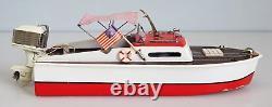 Vintage 50's Flare Craft Electric Wooden Model Toy Boat 13 Japan with Box Rare