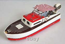 Vintage 50's Flare Craft Electric Wooden Model Toy Boat 13 Japan with Box Rare