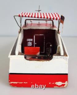 Vintage 50's Flare Craft Electric Wooden Model Toy Boat 13 Japan with Box Rare