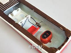 Vintage 50's Flare Craft Electric Wooden Model Toy Boat 13 Japan with Box Rare
