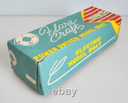 Vintage 50's Flare Craft Electric Wooden Model Toy Boat 13 Japan with Box Rare