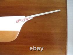 Vintage AUSTI Half Hull Boat Wooden Ship Model TINN NORWAY 31 1/2 BSMT