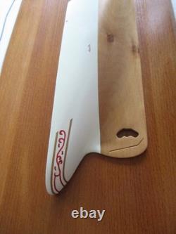 Vintage AUSTI Half Hull Boat Wooden Ship Model TINN NORWAY 31 1/2 BSMT