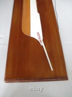 Vintage AUSTI Half Hull Boat Wooden Ship Model TINN NORWAY 31 1/2 BSMT