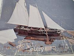 Vintage America 1851 Leclerc Wood Model Easy-Kit Sail Boat Ship