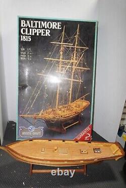 Vintage Aristo-craft 1815 Baltimore Clipper Quality Wood Ship Model! 175