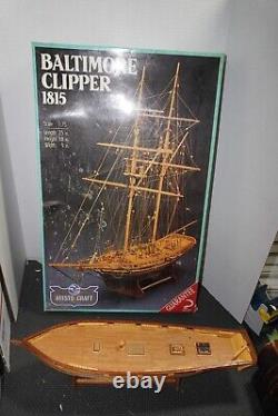 Vintage Aristo-craft 1815 Baltimore Clipper Quality Wood Ship Model! 175