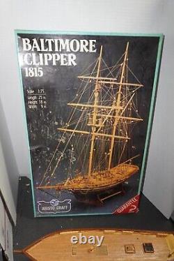 Vintage Aristo-craft 1815 Baltimore Clipper Quality Wood Ship Model! 175