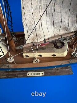 Vintage BLUENOSE Wood Ship Boat Model