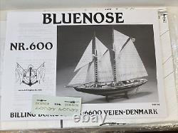 Vintage Billing Boats Bluenose II Series 600 Wood Model Kit Denmark, BB600 New
