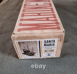 Vintage Boat Ship Marine Model Co. Santa Maria No. 1106 Solid Wood Hull