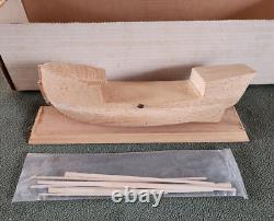 Vintage Boat Ship Marine Model Co. Santa Maria No. 1106 Solid Wood Hull