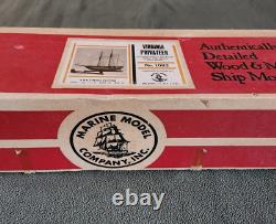 Vintage Boat Ship Marine Model Co. Virginia Privateer No. 1083 Solid wood Hull