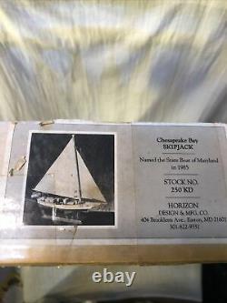 Vintage Chesapeake Bay Skipjack Wood Model Ship Boat Kit Unbuilt New 1986