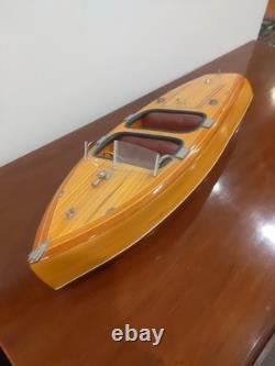 Vintage Chris Craft Barrel Back Wooden Model Speed Boat Seacraft Gallery Yacht