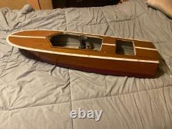 Vintage Chris Craft Large wood Boat Kit 36 with engine extras
