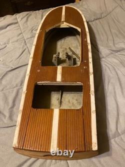 Vintage Chris Craft Large wood Boat Kit 36 with engine extras