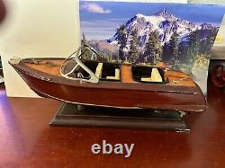 Vintage Chris Craft Style Wooden Model 40s/ 50s Speed Boat 14