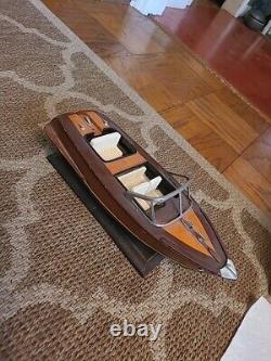 Vintage Chris Craft Style Wooden Model 40s 50s Speed Boat Great Decor