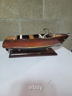 Vintage Chris Craft Style Wooden Model 40s 50s Speed Boat Great Decor