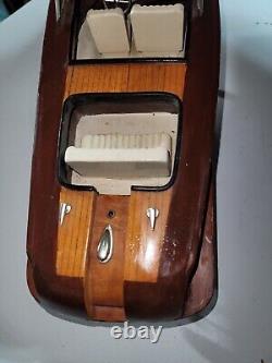 Vintage Chris Craft Style Wooden Model 40s 50s Speed Boat Great Decor