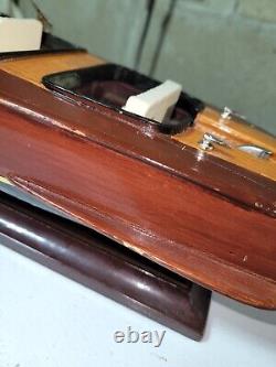 Vintage Chris Craft Style Wooden Model 40s 50s Speed Boat Great Decor