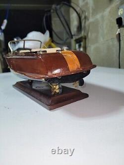 Vintage Chris Craft Style Wooden Model 40s 50s Speed Boat Great Decor