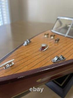 Vintage Chris Craft Style Wooden Model 40s 50s Speed Boat Great Decor 19 Inch L